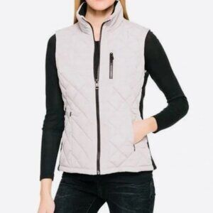 Andrew Marc Women’s Quilted Preppy Vest Puffer Front Zip Outdoor Winter Size L
